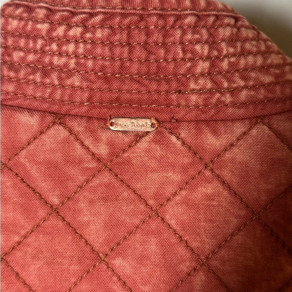 Free People SMALL Great Escape dolman jacket quilted reversible orange paisley - Picture 10 of 12